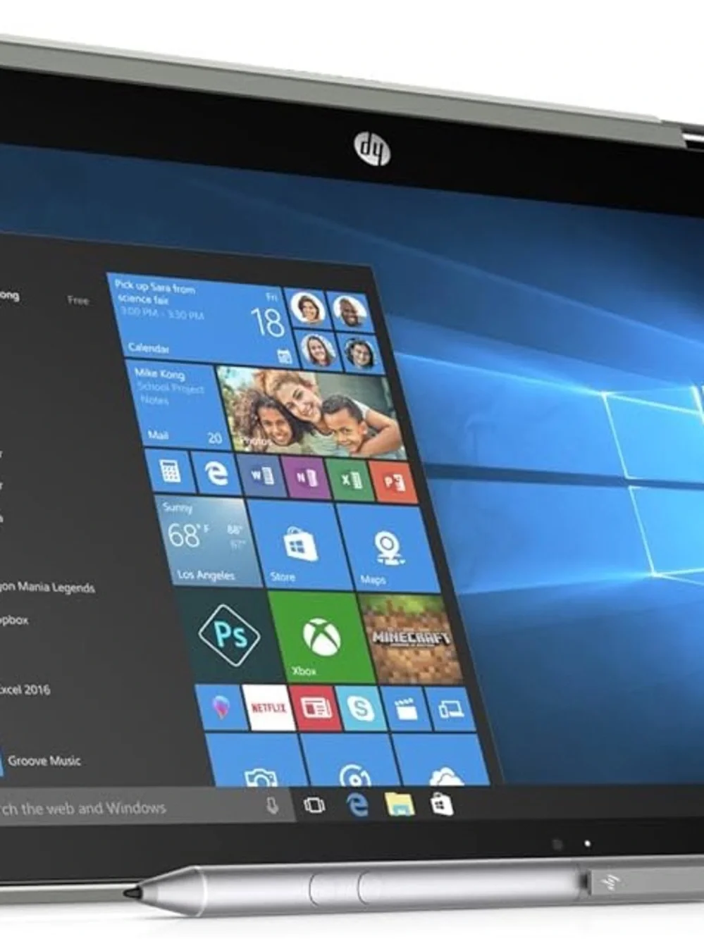 HP Silver 2-in-1 Convertible Laptop